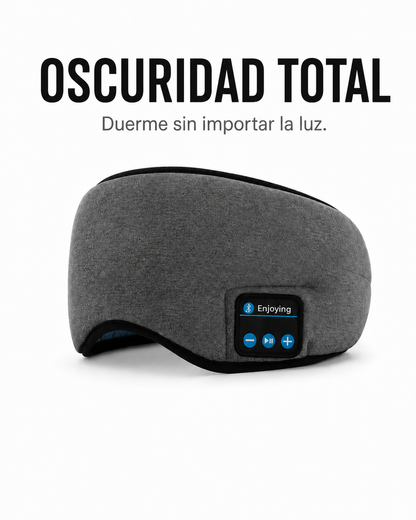 Antifaz con Bluetooth - Oscuridad total y tu sonido favorito para dormir